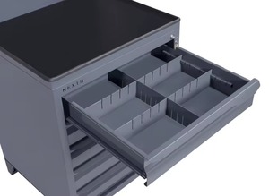 Smart LED Industrial <b>Tool</b> Trolley Mobile Storage <b>Cabinet</b> 5 <b>Drawers</b> 350kg Load Capacity OEM/OBM Customizable Integrated LED - Product Image 5