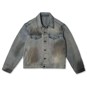 Nueva Chaqueta Vaquera de Mezclilla para Hombre, Estilo Casual, Abrigo con Botones para Otoño, Chaqueta Vaquera Extra Grande para Hombre - Product Image 1