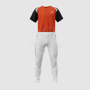 Ensemble d'uniformes de baseball personnalisés pour hommes, tissu en polyester léger et respirant, coupe confortable, tenue de sport pour l'entraînement en équipe - Product Image 5
