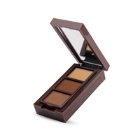 Étui de poudre Compact vide avec miroir trois couleurs Rectangle Palette d'ombres à paupières Nude boîte d'ombres à paupières compacte personnalisée emballage