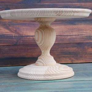 Support à gâteau en bois classique pour hôtel, table de desserts pour événements de mariage, décoration de table de gâteaux en bois - Product Image 2