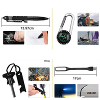 Kit d'outils tactiques de survie populaire, équipement d'urgence professionnel pour les voyages en pleine nature, le camping, les aventures en plein air, SOS
