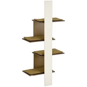 Centro Attività per Gatti a 4 Livelli da Parete con Tiragraffi e Cuscini Naturali (Confezione da 1) - Product Image 1