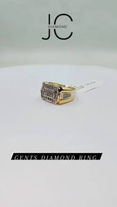 Bague élégante pour homme en or jaune 14 carats avec diamant naturel taille brillant GH SI certifié IGI, plaqué rhodium, bijoux fins, cadeau de mariage - Product Image 4