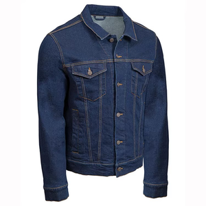 Wholesale <b>Custom</b> 100% Cotton <b>Denim</b> Work <b>Jacket</b> for Men Basic Canvas Style with Zipper - Product Image 2