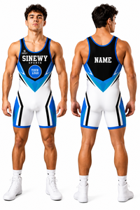 ชุดซิงเกิลเล็ตสำหรับนักมวยปล้ำชาย SINEWY แบบสั่งทำพิเศษ พิมพ์ลายแบบ Sublimation ทรงเข้ารูป ผลิตจากผ้า Spandex ระบายอากาศได้ดี แห้งเร็ว ยืดหยุ่น น้ำหนักเบา เหมาะสำหรับเล่นกีฬา - Product Image 2