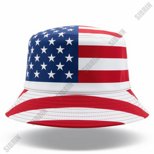 SIBRIN Gorra de Pescador Personalizada con Bandera de EE. UU., de Lona de Algodón, Unisex, para Deportes al Aire Libre, Verano, Skateboard y Estilo Urbano - Product Image 6