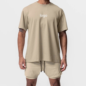 T-shirt décontracté oversize noir en polyester tricoté à col rond et manches courtes pour homme, 220 grammes, anti-rétrécissement, imprimé sérigraphié - Product Image 3