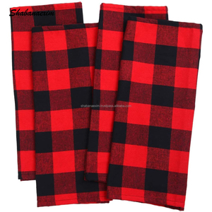 Offre Spéciale 100% coton cuisine vaisselle nettoyage tissé serviette de cuisine rouge et noir à carreaux Golf coton torchon de l'Inde - Product Image 1