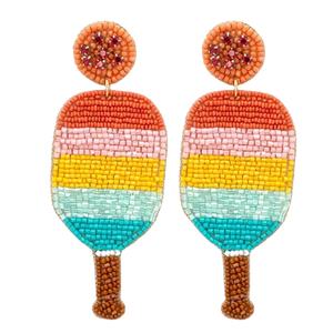 Joyería de moda Pendientes bordados de la India Pendientes de cuentas hechos a mano Mujeres y niñas de la India Exportador pendiente de fiesta - Product Image 2