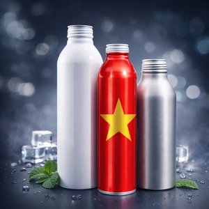 ขวดอลูมิเนียมบริสุทธิ์ 99.7% ยี่ห้อ GREEN PACKAGING พร้อมฝาเกลียวมาตรฐาน ขายส่งจากผู้ผลิตในเวียดนาม - Product Image 1