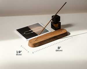 Natural Wooden Incense Holder Decorative Incense <b>Stick</b> Burner with Ash Catcher for Spiritual Meditation Room Decor - Product Image 4