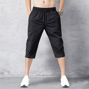 High Quality Lightweight Canvas Cotton Loose Fit <b>Mens</b> Capri <b>Pants</b> Custom Logo Quick Dry Vintage Sport Outdoor <b>Cropped</b> <b>Pants</b> - Product Image 3