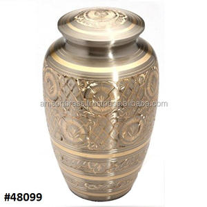 Urnas de cremación de alta calidad Metal Aluminio Esmalte Impreso Recuerdo Cenizas humanas Urnas para adultos Funeral - Product Image 5