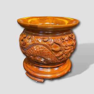 Encensoir traditionnel vietnamien en bois Huong, sculpté en forme de dragon, pour l'autel de la maison - Product Image 4