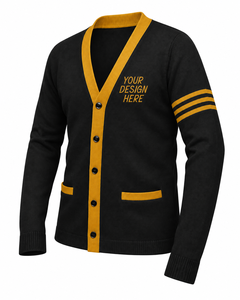 Custom Women's V-Neck Cardigan Sweater Knitted Button Front Long Sleeve With Logo <b>Patch</b> Autumn Winter Casual Wear - Product Image 5