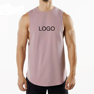Men's Gym Tank Top Muscle Athletic Shirts Compression Plus Size Workout Fitness Wholesale Custom Logo Cotton <b>Running</b> <b>Singlet</b> - Product Image 2