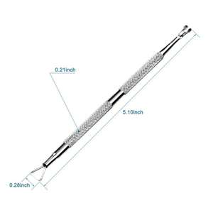 Juego Profesional de Cuidado de Uñas UBI 4 en 1 de Doble Cabezal de Acero Inoxidable: Removedor de Cutículas, Empujador de Cutículas, Recortador, Raspador y Pelador de Doble Extremo - Product Image 5