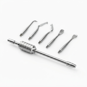 เครื่องมือผ่าตัดทางทันตกรรมสแตนเลสสตีล ด้ามจับแบบมีลายคลื่น คลาส 1 สีเงิน - Product Image 6