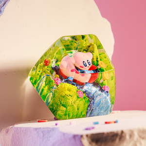 Teclas Místicas de Anime, Teclas Artesanales Personalizadas, Teclas Anime Lindas, Teclas Verdes, Juego de Teclas, Teclas de Resina - Product Image 4