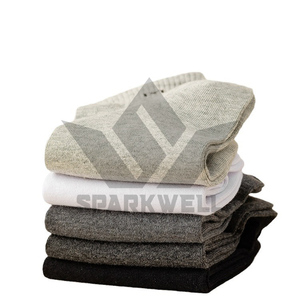 <b>Men's</b> Gray <b>Ankle</b> <b>Socks</b> With M Logo Cotton Breathable Summer Daily Wear Knitted Style Regular Fit - Product Image 5