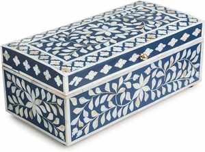 Caja Decorativa Hecha a Mano con Incrustaciones de Hueso, Caja de Almacenamiento de Joyas Tallada en Hueso, Artesanía Vintage en Hueso, Caja de Regalo para Decoración del Hogar - Product Image 6