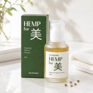 Sérum pour le visage unifiant le teint, à l'huile de graines de chanvre et multi-peptides, pour une peau saine et jeune, et anti-rides - Product Image 1