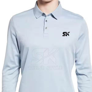 Camiseta Polo Lisa de Manga Larga para Hombre, Uso Casual, para Invierno, Moda para Uso en Exteriores - Product Image 4