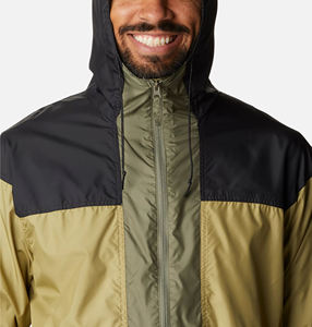 Veste coupe-vent pour homme de marque personnalisée, veste d'hiver imperméable en tissu écologique, veste coupe-vent légère à capuche - Product Image 4