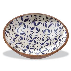 Bol en bois artisanal écologique avec finition émaillée, style américain, conçu pour une utilisation fonctionnelle, une présentation élégante et des fêtes. - Product Image 6