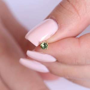 <b>Green</b> Tourmaline Bezel Setting Stud <b>Earrings</b> 925 Sterling Silver 14K Gold Rhodium Solitaire Birthstone Luxury Jewelry Gift - Product Image 6