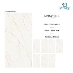 Nuevo Diseño, Losa de Mármol Pulido de 600x1200 mm, Blanco Carrara, Azulejos para Paredes Interiores, Estilo Italiano, Losas de Porcelana de Cuerpo Completo - Product Image 3
