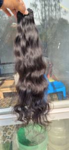 ผมดิบของชาวอินเดียใต้ที่ยังไม่ได้ผ่านกระบวนการผมสำหรับต่อผมตรงขอบหยักนุ่มนุ่มแบบอินเดีย - Product Image 5