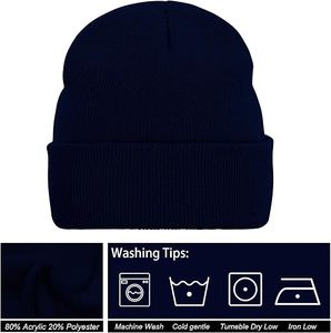 Bonnet d'hiver tricoté unisexe personnalisé avec logo, 100 % acrylique, bord côtelé, impression en relief/par décoloration pour usage extérieur – Vente en gros - Product Image 2