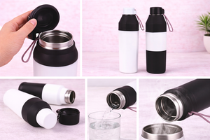 Bouteille d'eau personnalisée en acier inoxydable PureHydro Premium pour la remise des diplômes et Thanksgiving - Product Image 3