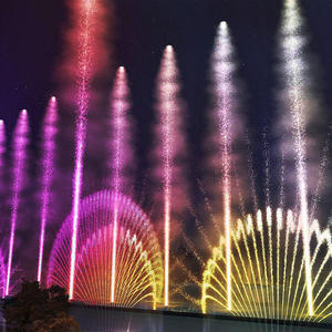 Fontaine d'eau moderne ronde en acier inoxydable avec musique dansante, ensemble complet pour la décoration de la maison, du jardin, du lac, du patio, des hôtels - Product Image 1