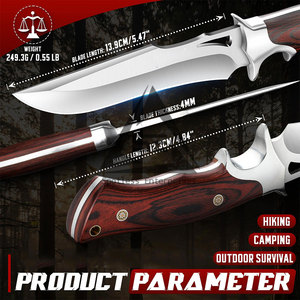 Couteaux Bowie en acier inoxydable de haute qualité avec manche en bois, nouveau style, prix abordable, personnalisables (DIY, OEM), couleur au choix, en stock, produit phare - Product Image 6