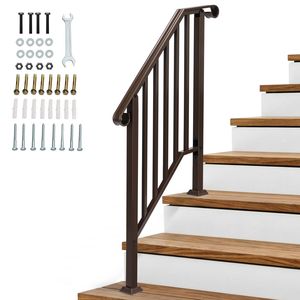 Pasamanos de Hierro de 2 Peldaños para Exteriores, Dispositivos de Asistencia para Subir Escaleras - Product Image 5