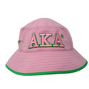 Chapeau Bob Brodé Rose et Vert en Maille Respirante Légère pour Femme – Idéal pour les Voyages en Extérieur et les Tenues Décontractées - Product Image 1