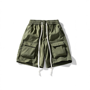 High-quality Wholesale Custom Trendy <b>Elastic</b> Waist Cargo Shorts with Big Pockets for Fashionable and Practical Wear - Product Image 1