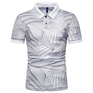 Polo imprimé tendance avec logo personnalisé, dernier design, pour hommes, fabriqué avec les meilleurs matériaux, prix d'usine, t-shirts pour hommes - Product Image 1