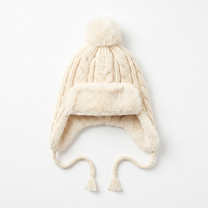 Chapeau tricoté d'hiver pour femmes |   Chapeau décontracté chaud avec cache-oreilles |   Usine de fabrication en gros OEM ODM |   Logo personnalisé |   Quantité minimale de commande faible - Product Image 2