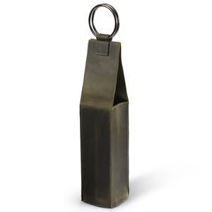 Porte-vin en cuir véritable robuste, personnalisé, vintage, pour une seule bouteille, sac de transport portable, pochette à vin de voyage LEB-0092B - Product Image 1