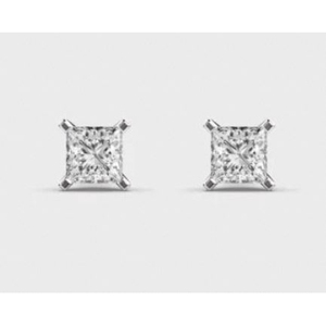 High Quality <b>Square</b> And Princess Cut <b>Diamond</b> Stud <b>Earrings</b> Everyday Elegance From India Supplier At Best Price Stud <b>Earrings</b> - Product Image 1
