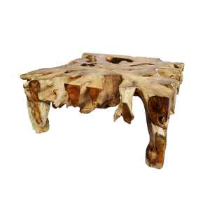 Gubuk Bali Eco-Friendly Handmade Traditional Solid Teak <b>Root</b> <b>Coffee</b> <b>Table</b> (Square) Modern Design - Product Image 1