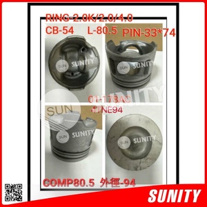 TAIWAN SUNITY alta calidad 4TNE94 pistón solo OEM 129906-22080 para Yanmar 4TNE94 excavadora carretilla elevadora pieza de motor - Product Image 3