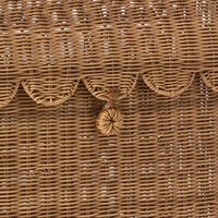 Panier de rangement multifonctionnel en rotin festonné KV NATURAL HOME, grande capacité, 60x40x30cm, idéal pour les vêtements - Meilleures ventes