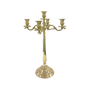 Candélabre en argent à 4 bras, porte-bougie classique en métal haut, centre de table de mariage, porte-bougie décoratif - Product Image 2