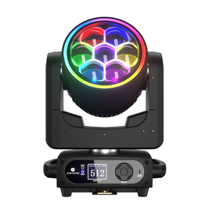 SHEHDS 7*40W Luz de Cabeza Móvil RGBL Wash LED para Escenario, Luces DMX 24/54CH con Zoom para Soluciones de Iluminación de Escenario - Product Image 1