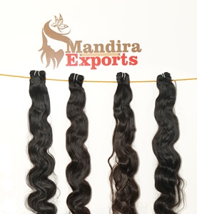 100% Remy Jeune Vierge Brute Indienne Temple Extensions Humaines Noir Crépus Longue Bodywave Tissage Vendeur Lâche Vague Profonde Naturel - Product Image 5